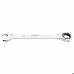 Clé mixte à cliquet - NEO - 27 mm - Acier au chrome-vanadium - 72 dents - Certificat TÜV Rheinland
