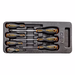 Insert tournevis cruciformes NEO TOOLS 84-232 7 pièces Insert pour servantes 84-221 et 84-222 :Haute résistance de l'acierMan ...
