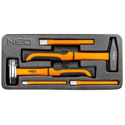 Neo Tools - Coffret De 5 Marteaux Et Poinçons - Insert Pour Meuble D'Atelier