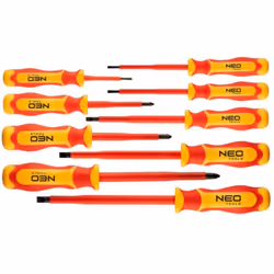 Avantages produits Jeu de tournevis 1000V, 9 pcs - NEO TOOLS - 04-143 Convient pour les travaux sous tension jusqu'à 1000 V g ...