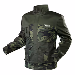 Veste de travail Camo NEO TOOLS 81-211 La veste de travail NEO de la série CAMO est fabriquée en coton et polyester de haute  ...