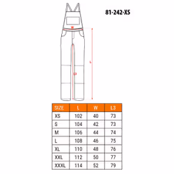 NEO tools 81-242-XS, xs, Polyester, Coton, 255 g/m²