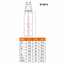NEO tools 81-247-S, S, Coton, 210 g/m²
