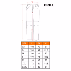 NEO tools 81-238-S, S, 285 g, Coton, Polyester, 60% bawełna, 37% poliester, 3% elastan