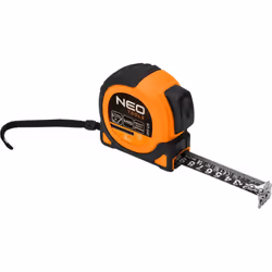 Le mètre ruban en acier Super Black 3 m x 16 mm, verrouillage automatique, deux boutons d'arrêt et aimant 67-241 de NEO TOOLS ...