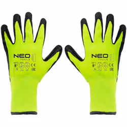 Ces gants de travail isolants en nylon enduit de latex, 4142X 97-613-8 de NEO, taille 8, sont fabriqués en nylon enduit de la ...