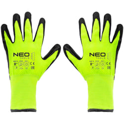 Gants de travail isolés, nylon enduit de latex, 4142X, taille 8