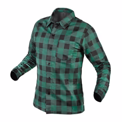 NEO tools 81-546-L, Chemise, Vert, Noir, L, Coton, 100% Cotton, 1 pièce(s)