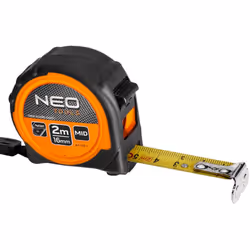 Le mètre ruban en acier magnétique 2 m x 16 mm 67-112-1 de NEO est un outil pratique de 2 m de long et 16 mm de large, doté d ...