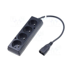 Bloc d'alimentation 4 Connecteur Schuko A C14 Macho Wn217-3/07/0.3bk-4
