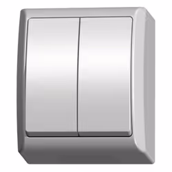 Ospel ŁNH-2H/00, Blanc, IP44, 250 V, 10 A, 60 mm, 48 mm