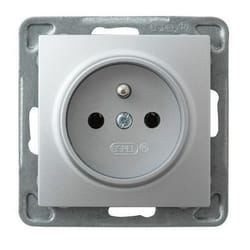 Ospel GP-1YZ/m/18 prise de courant Argent