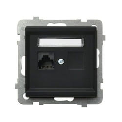 Ospel GPK-1R/K/m/33 prise de courant Noir