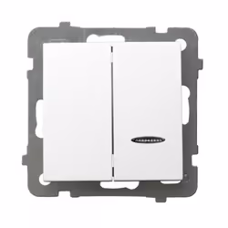 Ospel ŁP-2GS/m/00, Blanc, IP20, 250 V, 10 A, 71 mm, 40 mm
