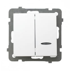 Ospel ŁP-2GS/m/00 commutateur électrique Blanc