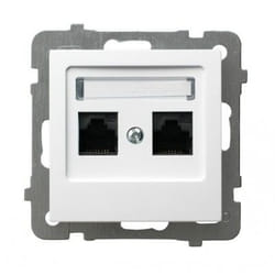 Ospel GPK-2G/K/m/00 prise de courant Blanc