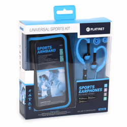Platinet PM1070BL, Avec fil, 20 - 20000 Hz, Sports, Casque, Bleu
