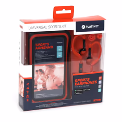 Platinet PM1070R, Avec fil, 20 - 20000 Hz, Sports, Casque, Rouge