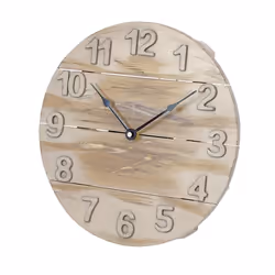 Platinet PZMA, Mur, Horloge mécanique, Cercle, Marron