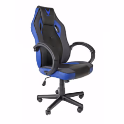Varr Indianapolis, Siège de jeu sur PC, Siège capitonné, Dossier capitonné, Course, Nylon, Noir, Bleu