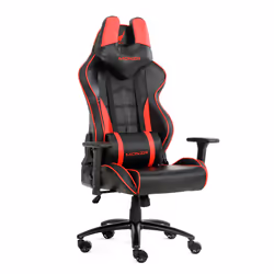 Varr Monza, Siège de jeu sur PC, Siège capitonné, Dossier capitonné, Course, Noir, Rouge, Polyvinyl chloride (PVC)