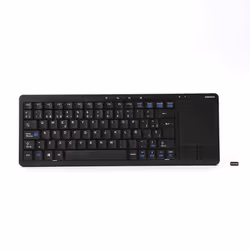 Omega OKB004BES, Taille réelle (100 %), RF sans fil, QWERTY, Noir