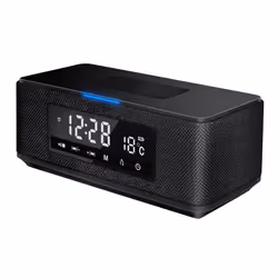 Platinet PMGQ15B, 10 W, Sans fil, Enceinte portable stéréo, Noir, LCD, Universel