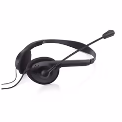 Omega FIS1020, Avec fil, Bureau/Centre d'appels, 20 - 20000 Hz, Écouteurs, Noir