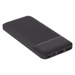 Batterie de Secours - PLATINET - 10000mAh - Lithium-Polymère - 2 ports USB-A - Noir