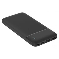 Batterie de Secours - PLATINET - 10000mAh - Lithium-Polymère - 2 ports USB-A - Noir