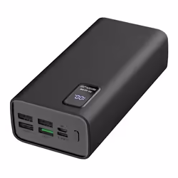 Platinet PMPB30WQC728B banque d'alimentation électrique Lithium Polymère (LiPo) 30000 mAh Noir