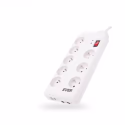 Ever T/LZ05-HOM019/0000, horizontale/verticale, Blanc, 8 sortie(s) CA, Énergie, 2 m, 250 V