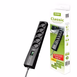 Ever CLASSIC 3m Noir 5 sortie(s) CA 250 V