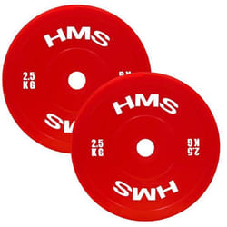 Tpp02 Plaque Technique Olympique Pe Rouge 2 X 2,5 Kg Hms