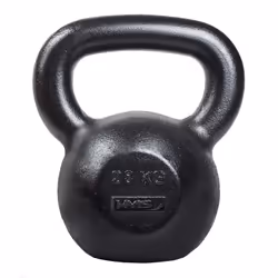 HMS Fitness KZG28, Kettlebell classique, Fonte, Noir, 28 kg