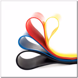 HMS Fitness GU04 SET, Noir, Bleu, Rouge, Jaune, 4 pièce(s), Caoutchouc, 7 kg, 25 kg, 600 mm