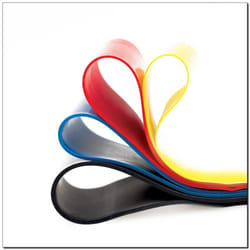 HMS Fitness GU04 SET bande d'exercice Caoutchouc Noir, Bleu, Rouge, Jaune