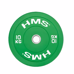 HMS Fitness CBR10, Olympic, Plaques de poids, 10 kg, Vert, Rond, Acier