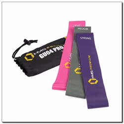 HMS Fitness GU04 PRO, Gris, Rose, Violet, 3 pièce(s), Caoutchouc, 600 mm, 50 mm