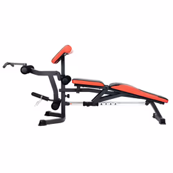HMS Fitness LS3050 Banc de musculation ajustable Dossier réglable Siège ajustable Gym Noir, Rouge - Vue supplémentaire 5