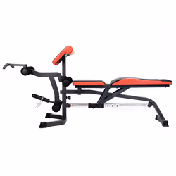 HMS Fitness LS3050 Banc de musculation ajustable Dossier réglable Siège ajustable Gym Noir, Rouge - Vue supplémentaire 6