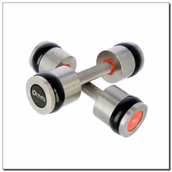 HMS Fitness HH07, Haltère au poids fixe, Acier inoxydable, Silicone, Acier, 7 kg, 30,2 cm, 2 pièce(s)