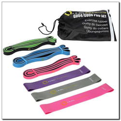 HMS Fitness GU04/GU06 Pro bande d'exercice Latex Bleu, Vert, Gris, Rose, Violet