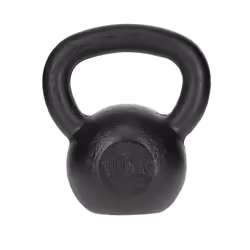HMS Fitness KZG10, Kettlebell classique, Fonte, Noir, 10 kg