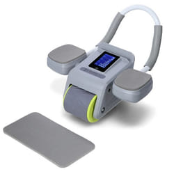 Roue D'Exercice Abdominale Automatique Ka08 En Abs Gris Avec Écran Lcd Et Chargeur Hms