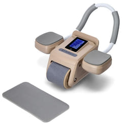 Roue D'Exercice Abdominale Automatique Ka08 Marron Abs Avec Écran Lcd Et Chargeur Hms