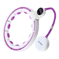 Hhm17 Hula Hoop Blanc/violet Magnétique Avec Poids + Compteur Hms