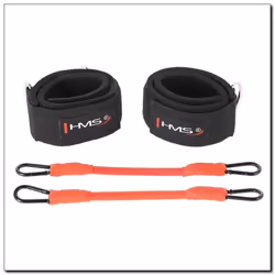 HMS Fitness EXB01, Noir, Orange, 2 pièce(s), Néoprène, Polyester, Acier, 50 mm