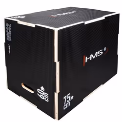 HMS Fitness DSC02, Boîte plyométrique simple, Bois, Noir, 300 kg, 78 cm, 50 cm