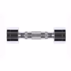 HMS Fitness CHD03, Haltère au poids fixe, Noir, Acier inoxydable, Acier, Chrome, 3 kg, 21,3 cm